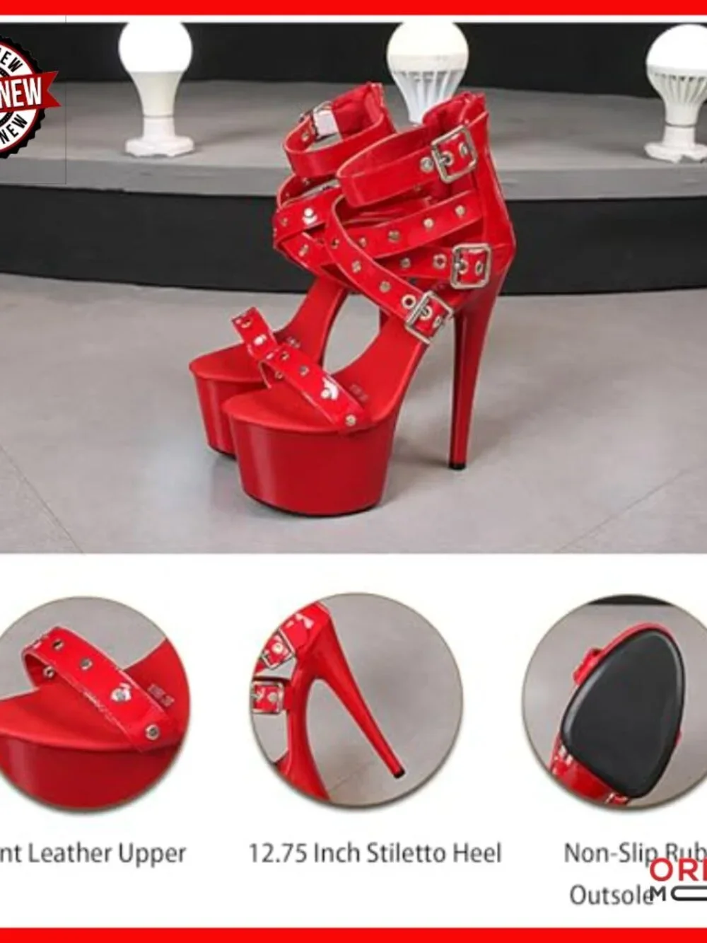 Platform Chunky Heel Gothic Sandals Ankle Strap Buckle Open Toe Lug Sole